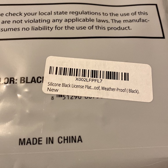 Silicone license plate frame - Picture 4 of 4